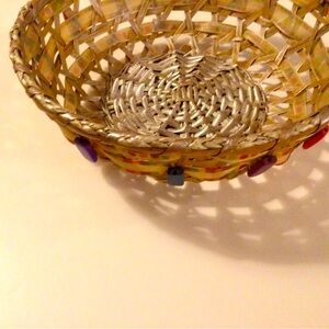 Decorated Wicker Basket